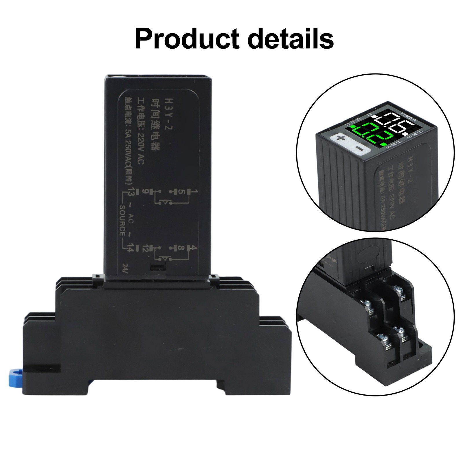 Reliable Timer Relay 220V with Robust Construction for Electrical Projects