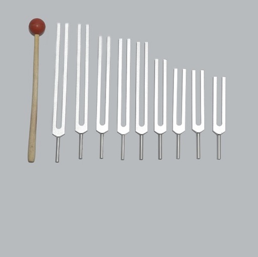 NEW 9 Pc Triple Number Set Universal Sound Tuning Forks -Sound healing therapy