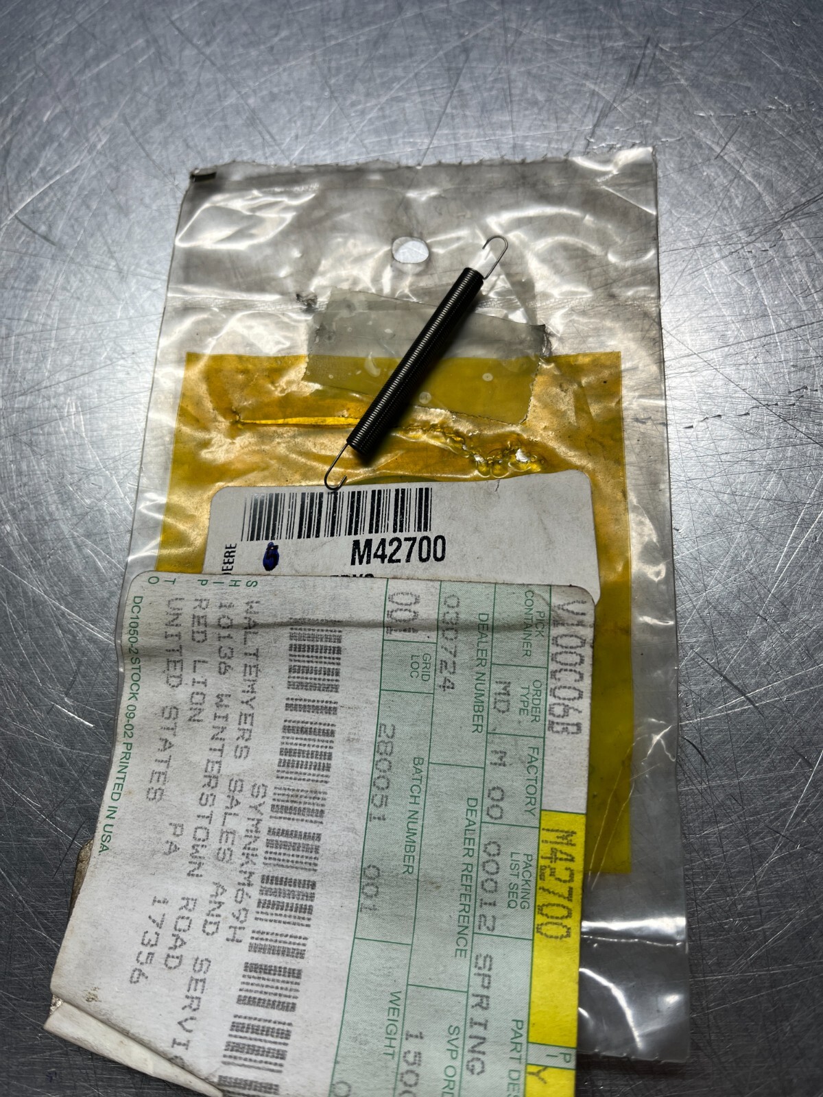 M42700 Genuine OEM John Deere SPRING