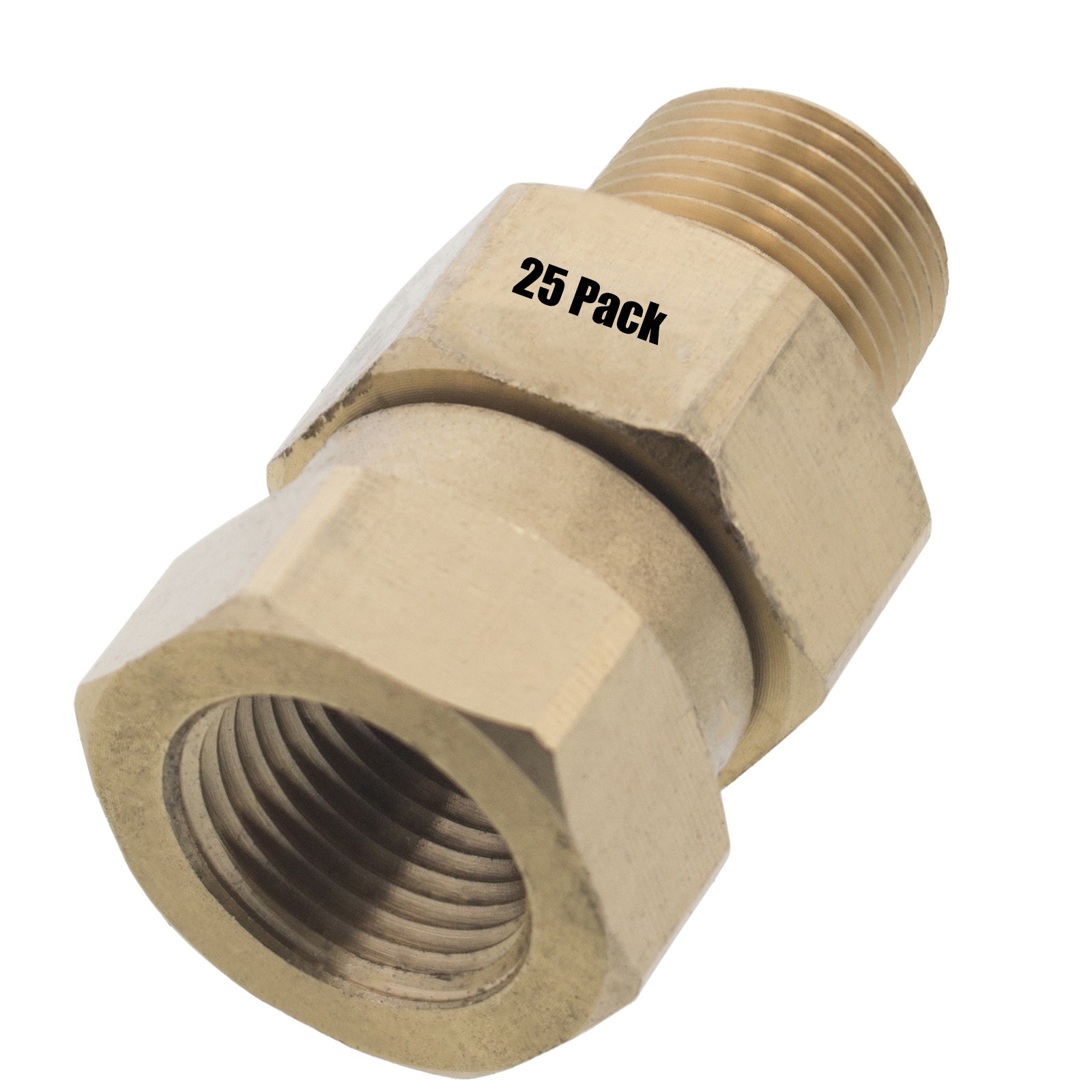 25 Erie Tools Pressure Washer 3/8" Male to Female NPT Brass Swivel Coupler