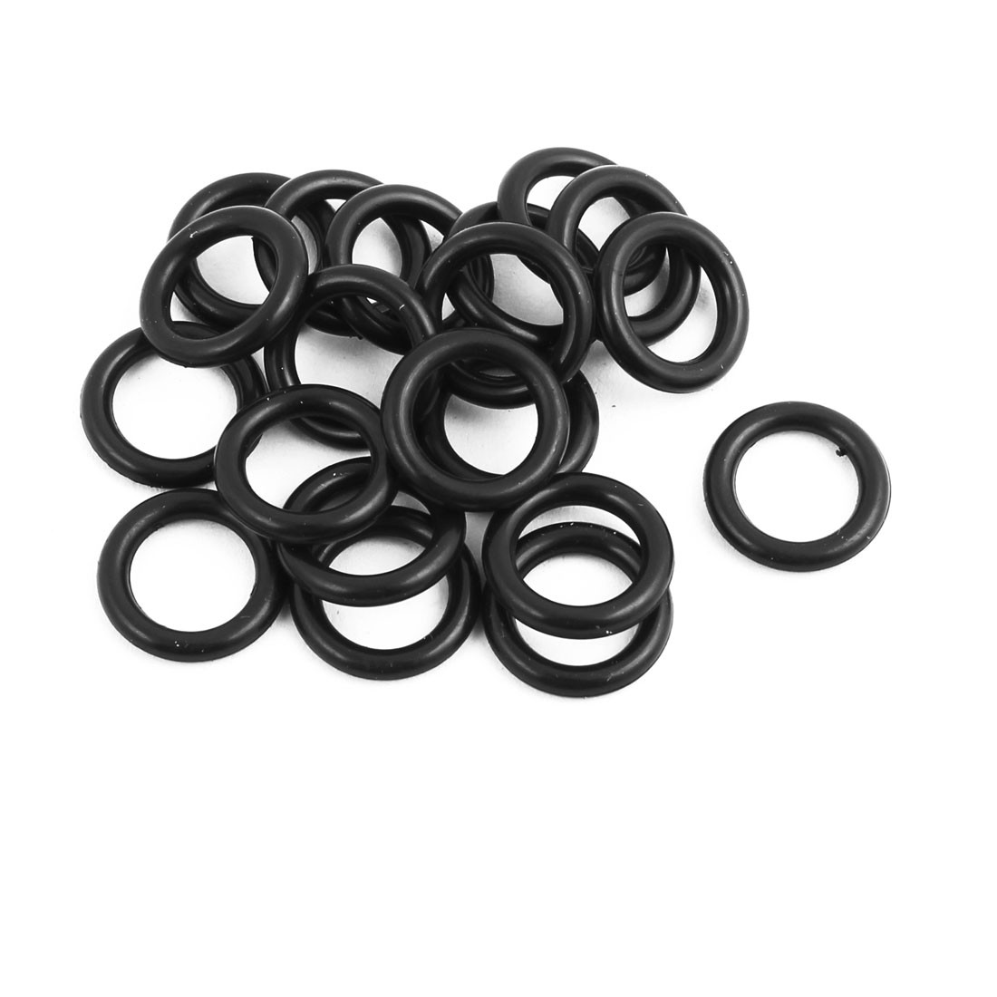 20Pcs Black Round Nitrile Butadiene Rubber NBR O-Ring 12mm x 2mm Width