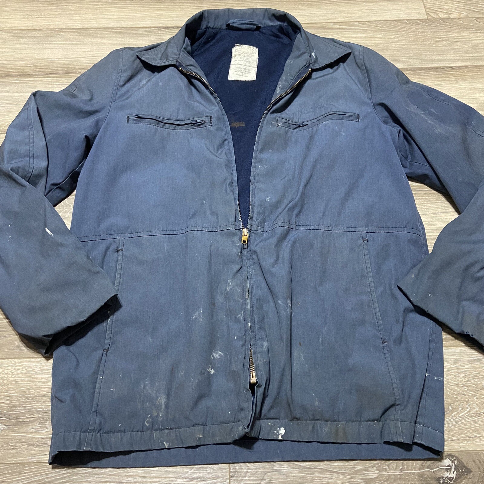 Vintage USN Dark Blue Utility Jacket 38L So-Sew Styles Inc 1981