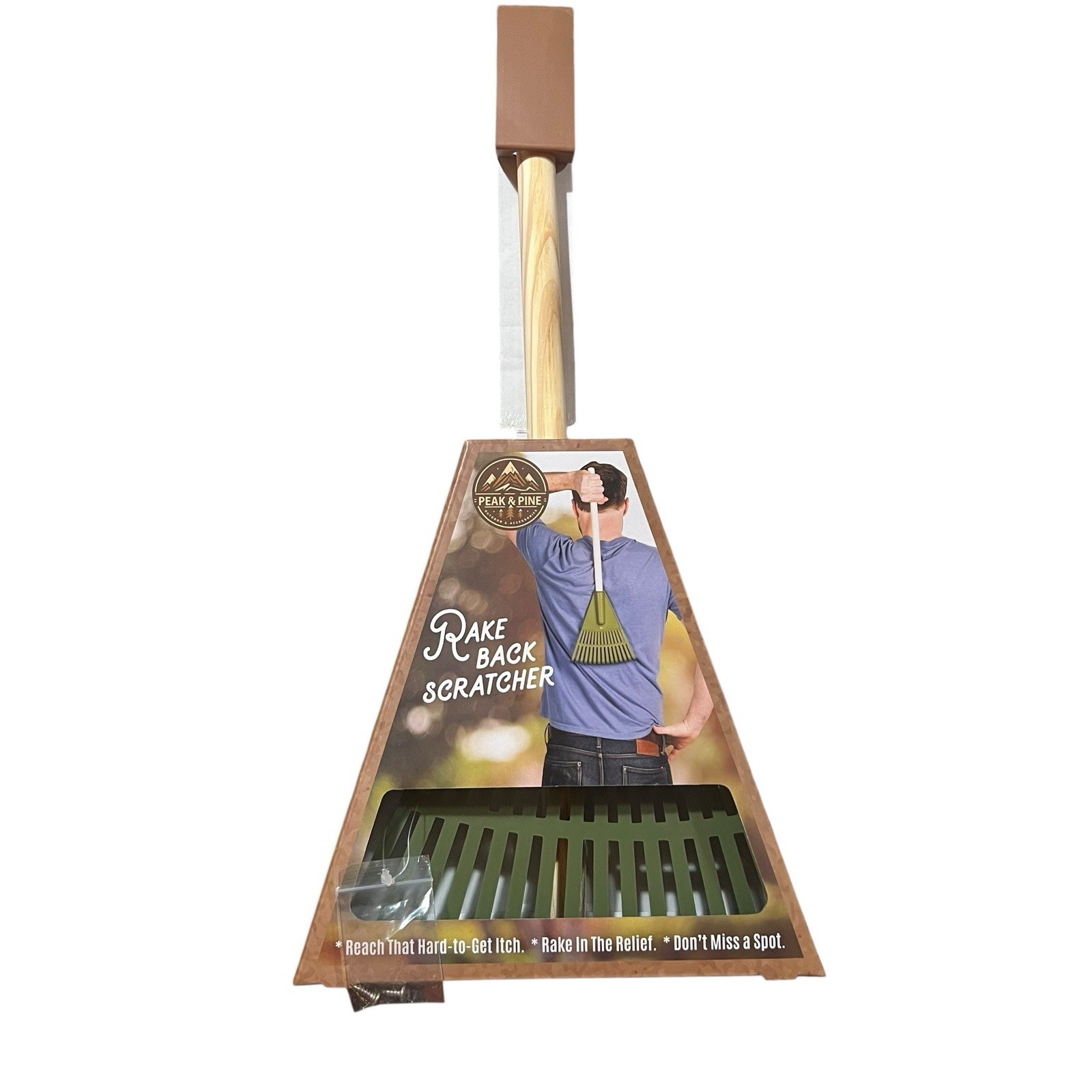 Peak & Pine RAKE BACK SCRATCHER Novelty Gift Dad Husband Large Scratcher NEW!