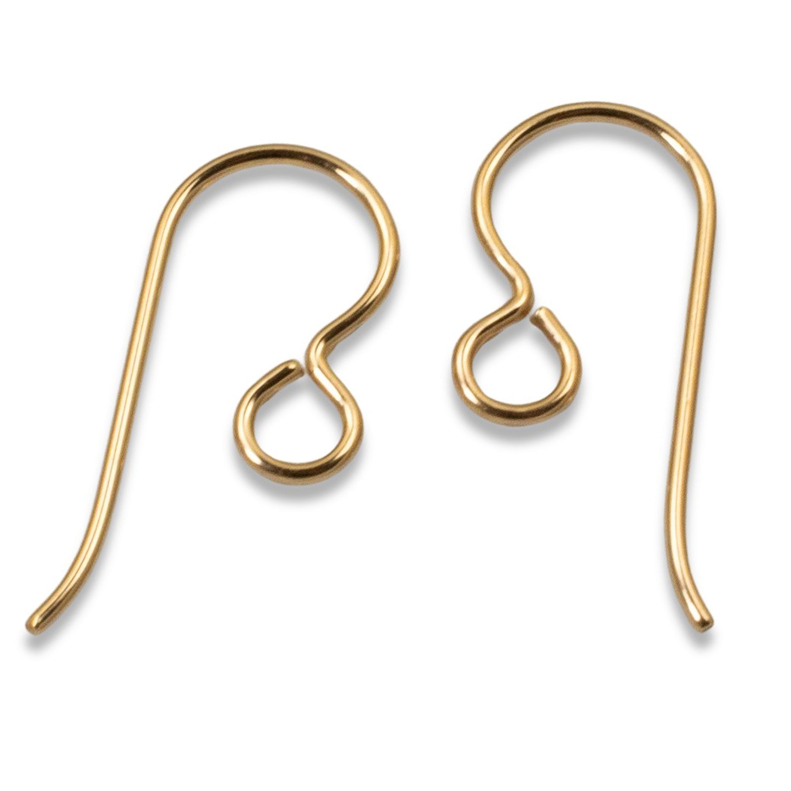 10-Pack Gold Filled Ear Wires 14/20 USA Made Regular Loop Earring Hooks