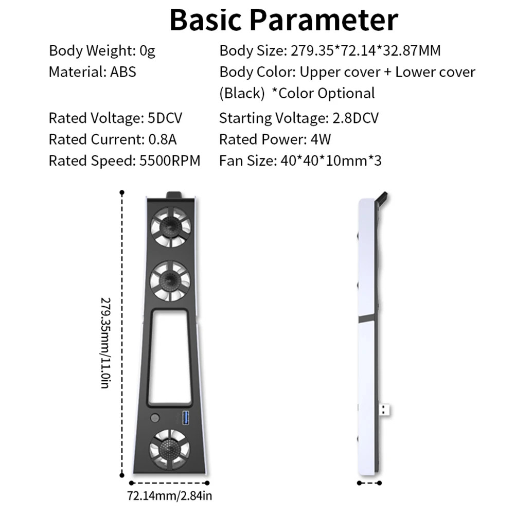 Cooling Fan for PS5 Slim Console (Digital/Disc) with Fan...