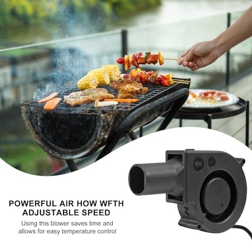 2Pcs 97mm BBQ Blower Fan 12V with Variable Speed Controller for Quick Charcoal S