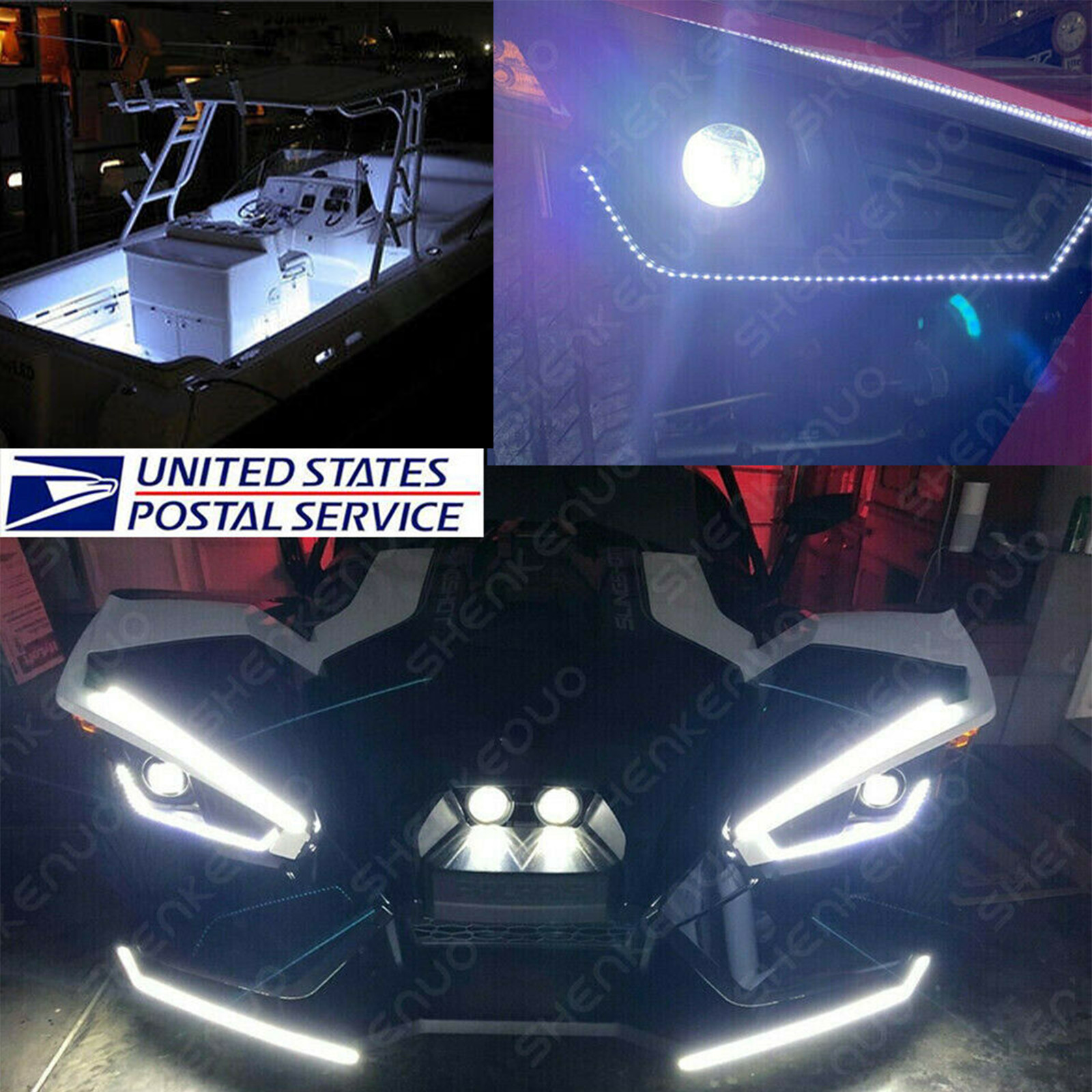 5M 300 LED Strip Light White 12V Waterproof For Boat / Truck / Car/ Suv /Rv Atv