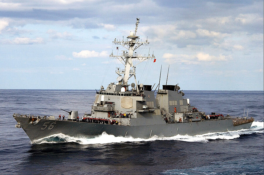 USS JOHN S. MCCAIN DDG-56 REPLENISHMENT AT SEA 12x18 GLOSSY PHOTO PRINT