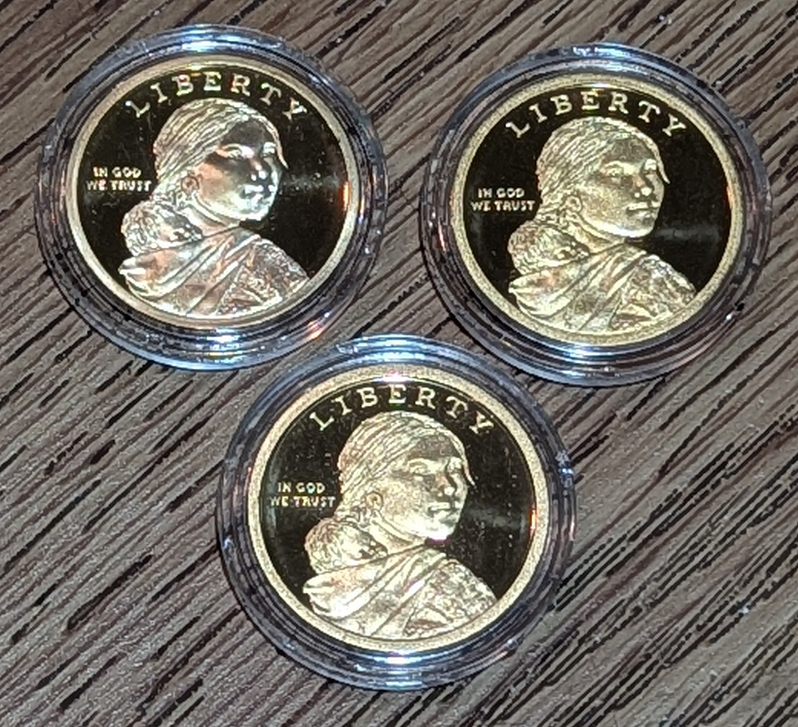 2009S 2010S 2011S  Sacagawea Native American Mint Proof Coins 3 Coin Set!!!!
