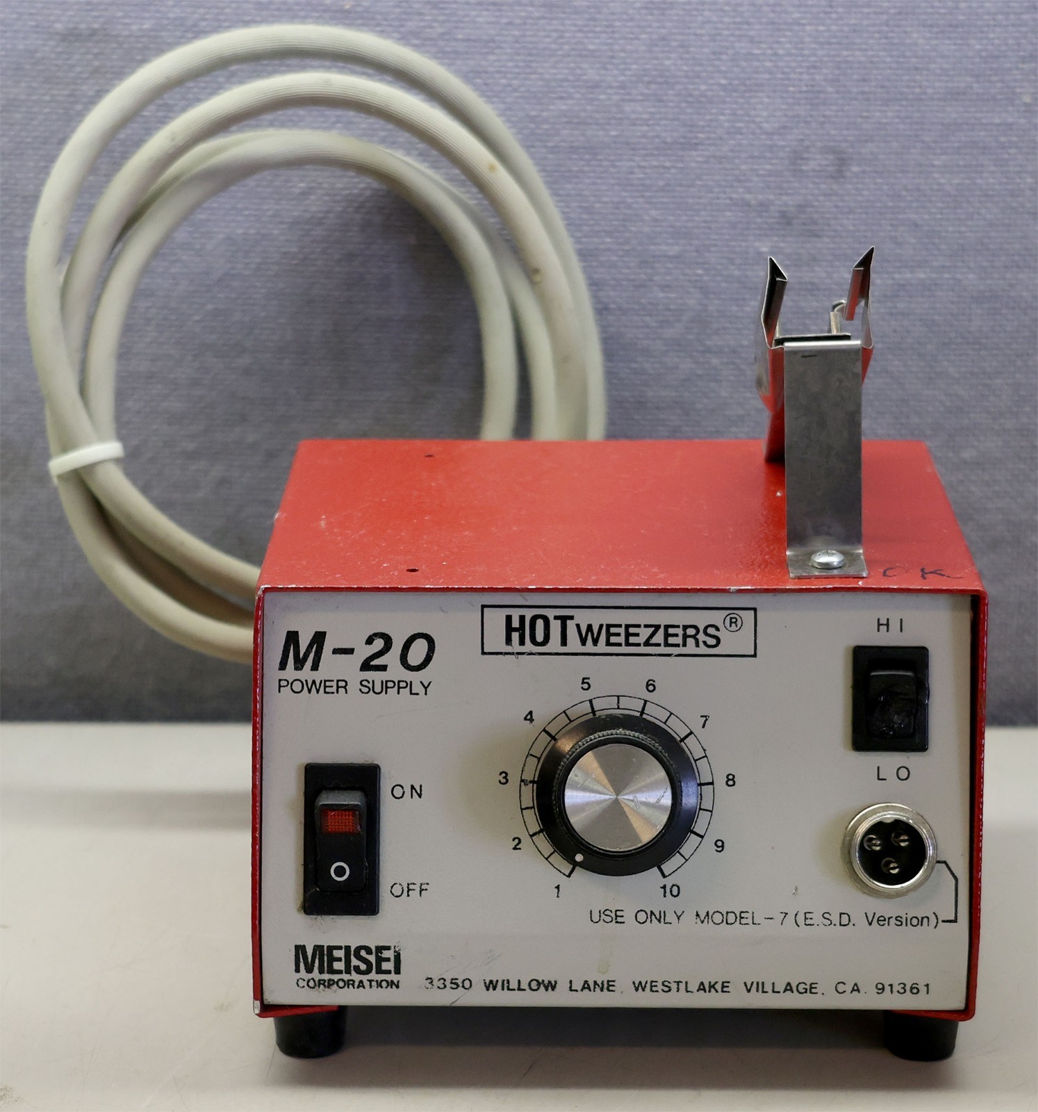 Meisei Corporation M-20 ESD HOTweezers HOTnife Power Supply
