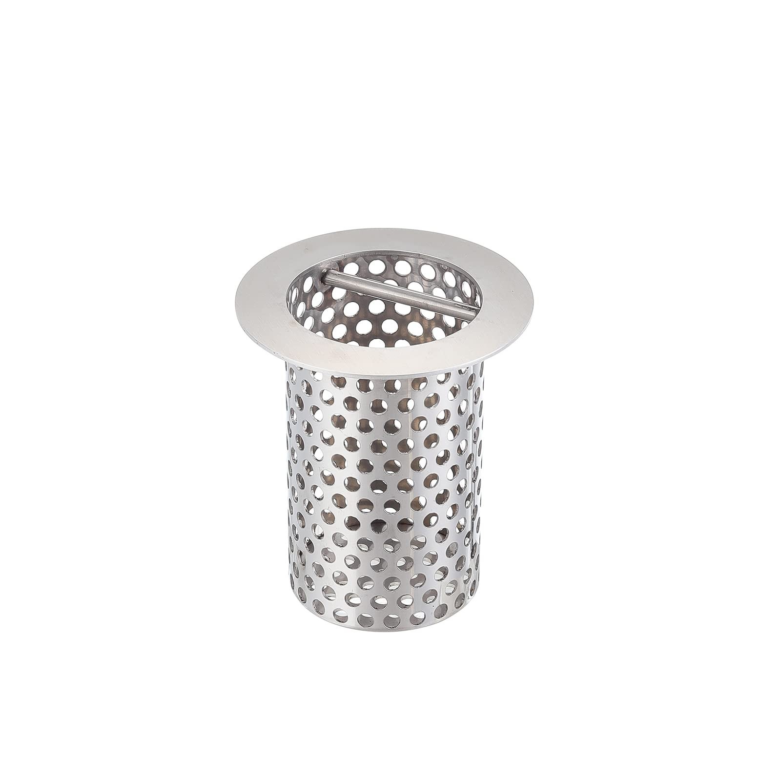 3" Commercial Floor Drain Strainer, 4'' High, Thick Perforated 316 Stainless ...