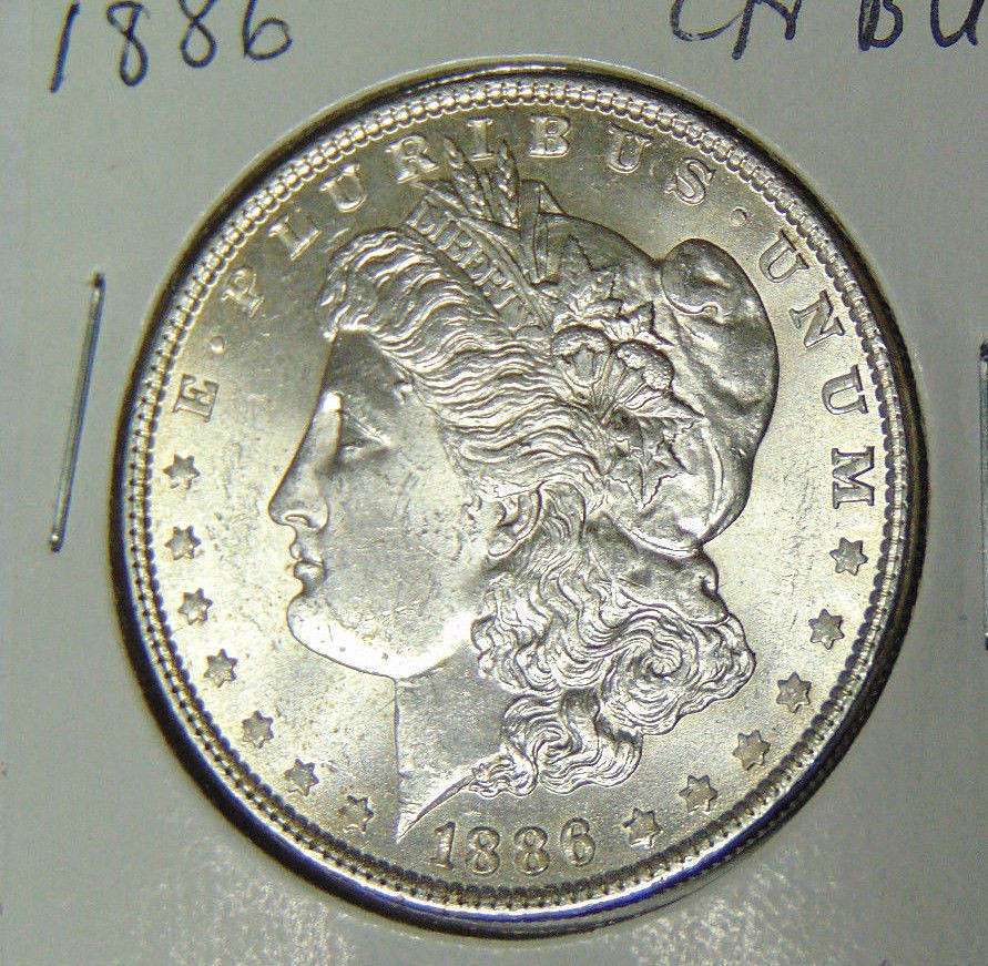 Choice BU 1886 Morgan Silver Dollar Choice Uncirculated Philadelphia Mint (41921