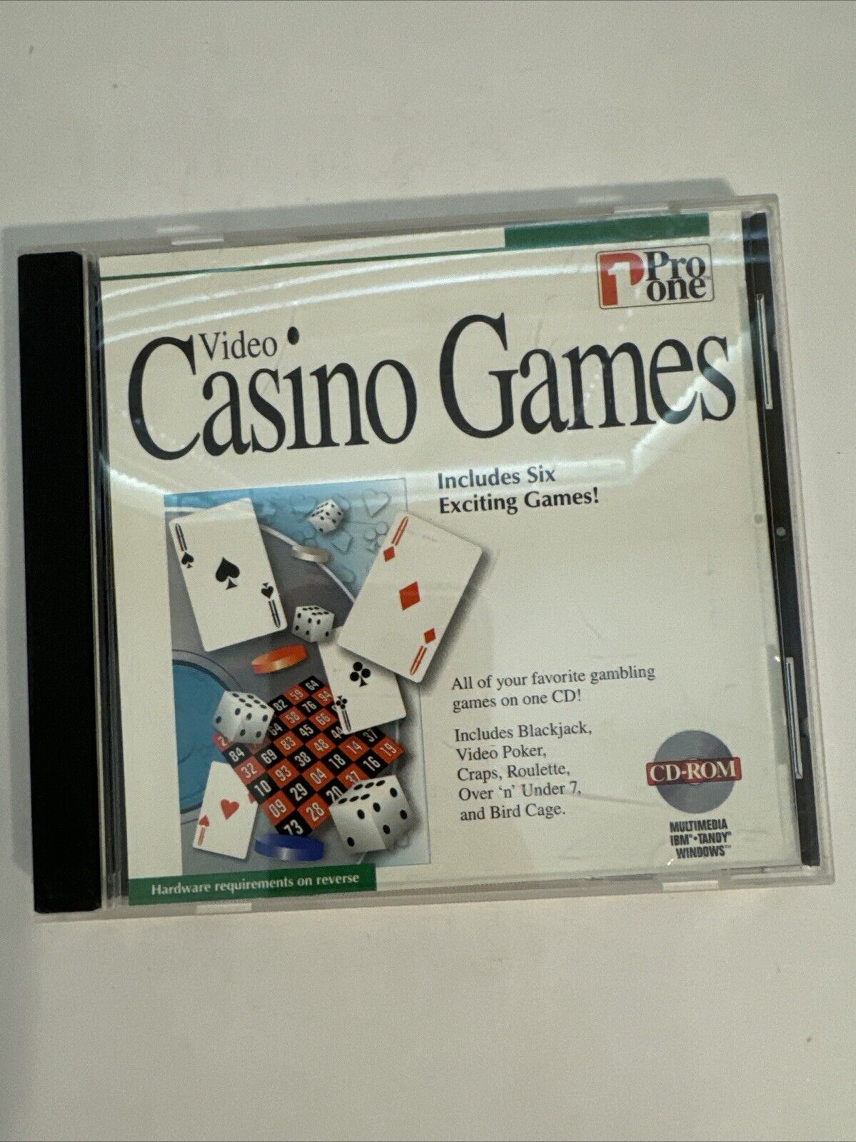 Casino Games CD-rom software - Includes Six Exciting Games - Multimedia