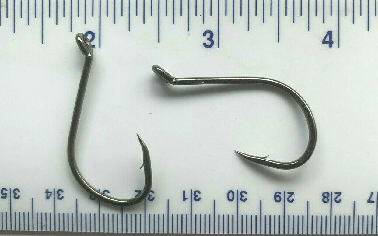 100 super strong GT black nickel 2X SSW Cutting Point Octopus Hooks size 4/0