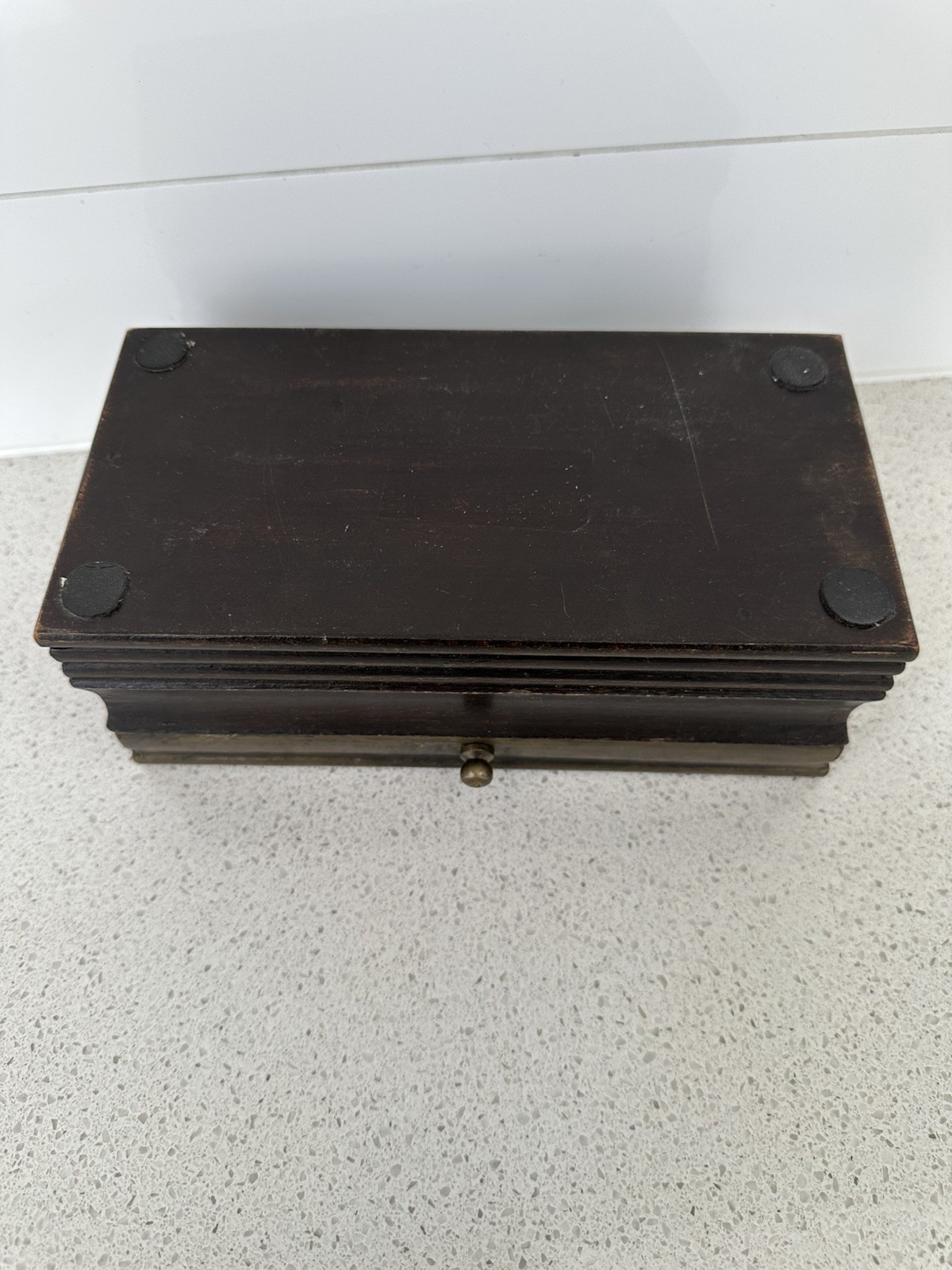 Elephant trinket, tea, jewelry Box Metal And Solid Wood