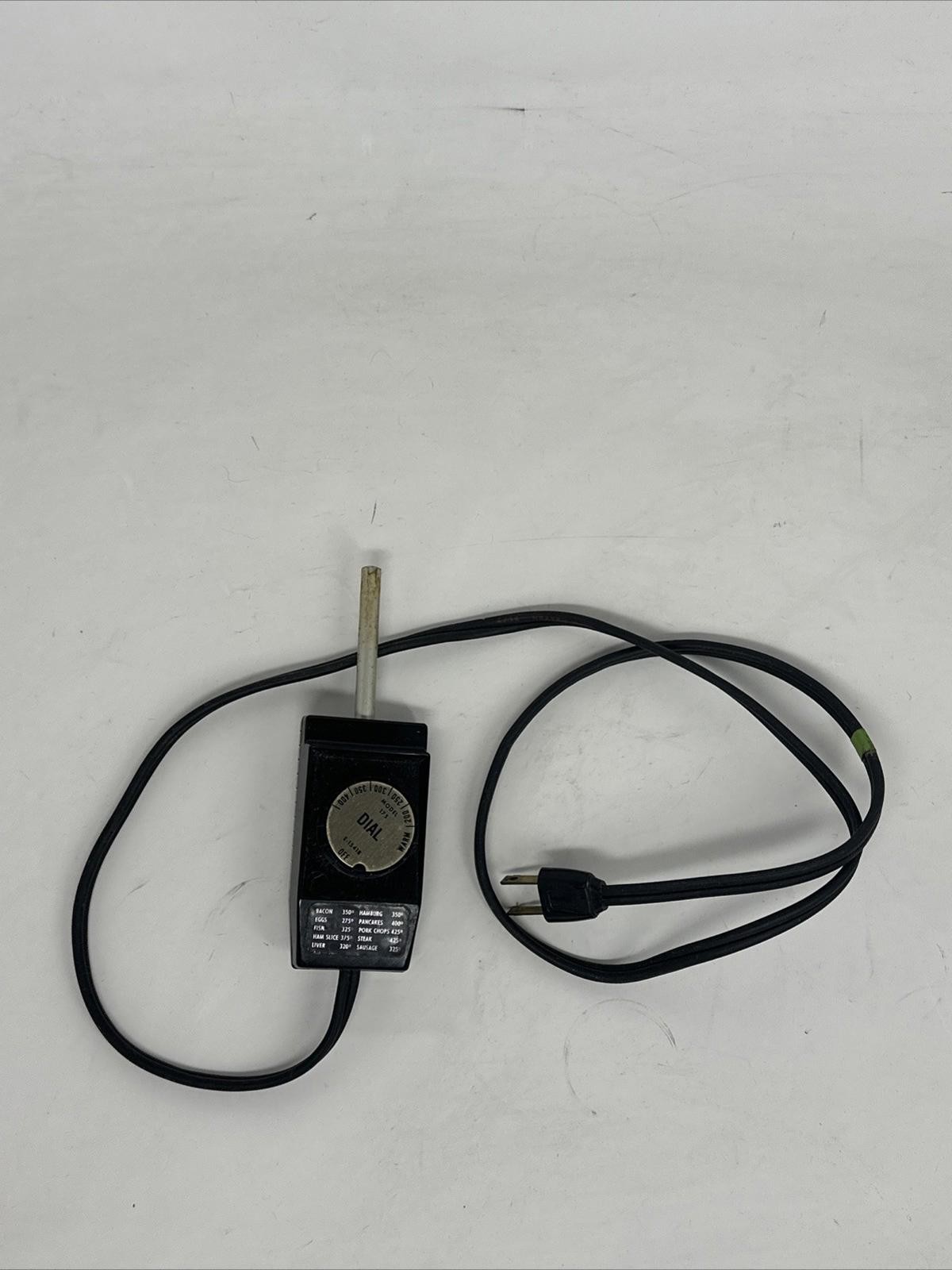Electric Skillet Power Cord Heat Control Model P-400 175 Replace E-15418