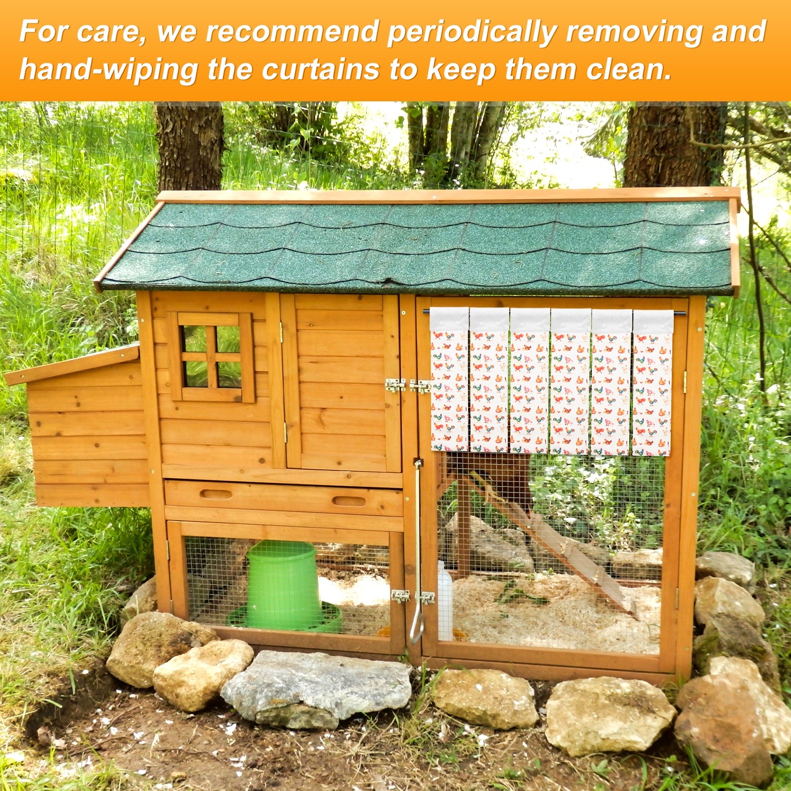 6-Pack Chickens Nest Box Curtains for Laying Eggs/Windproof/Lightproof[White 1]
