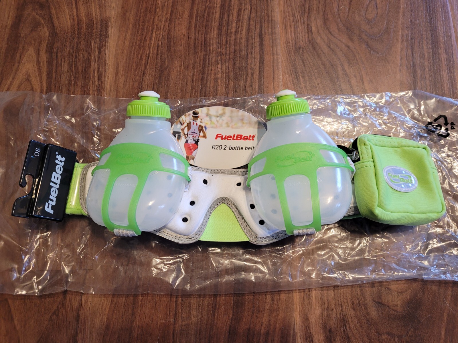 Electric Lime FuelBelt R2O Revenge 2-Bottle Hydration Belt Running - NEW