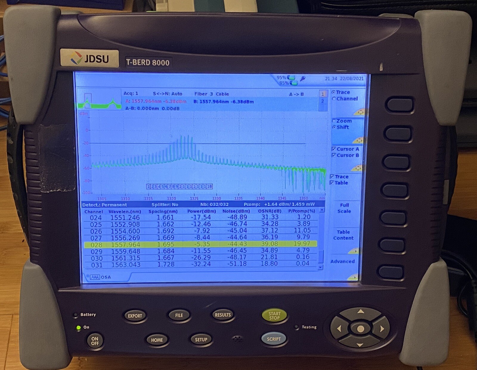 JDSU OSA-180 w/T-BERD 8000E (more powerful mainframe)