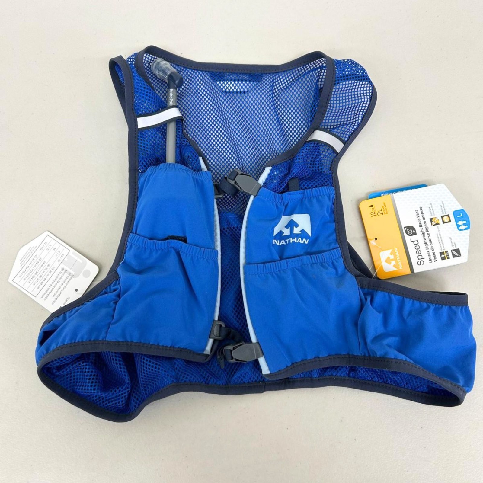 Nathan Vapor Speedster 2L Unisex Hydration Race Vest, Turkish Sea, Large, NWT