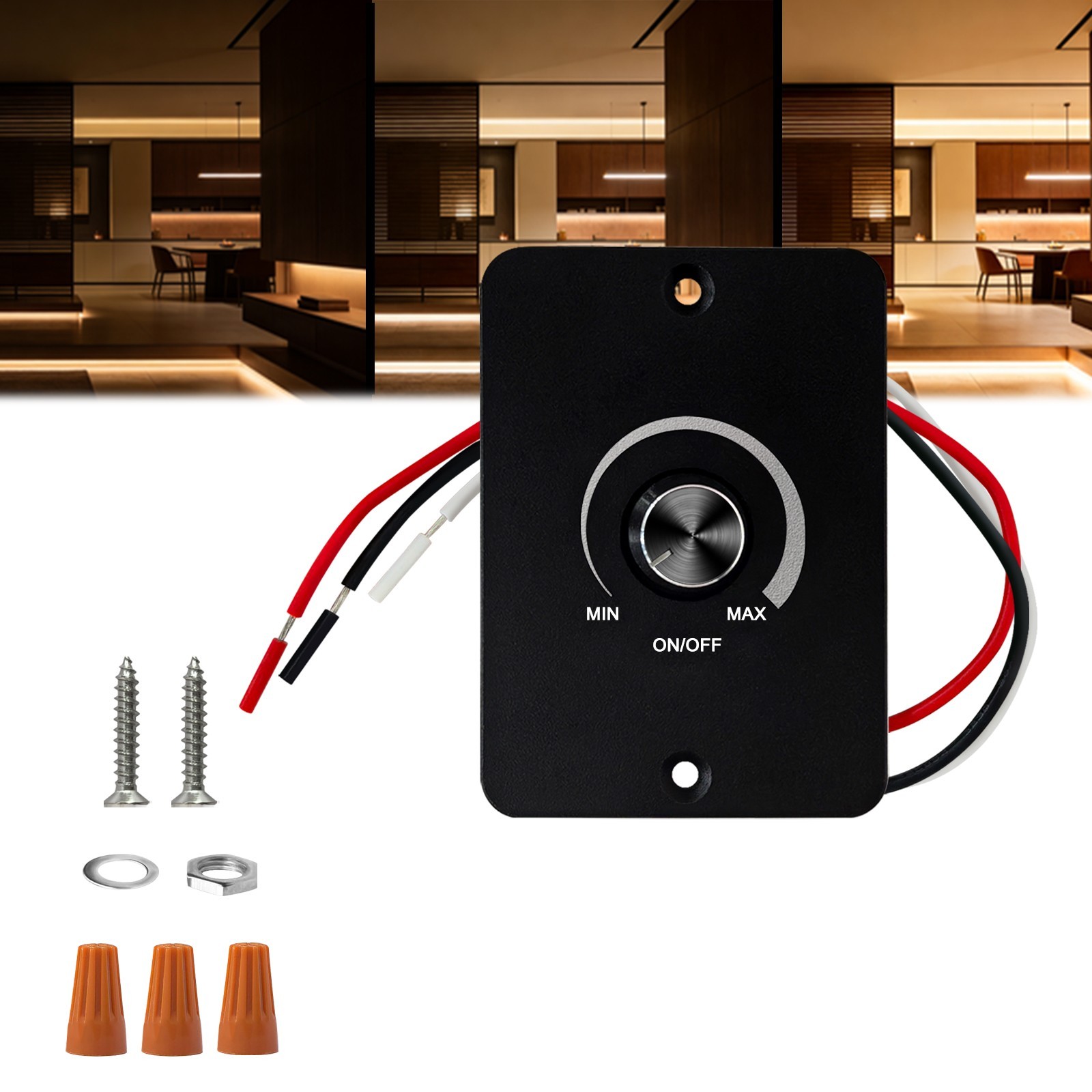 12V Dimmer Switch RV Works Light Dimmer PWM Dimming Switch Quick Installation