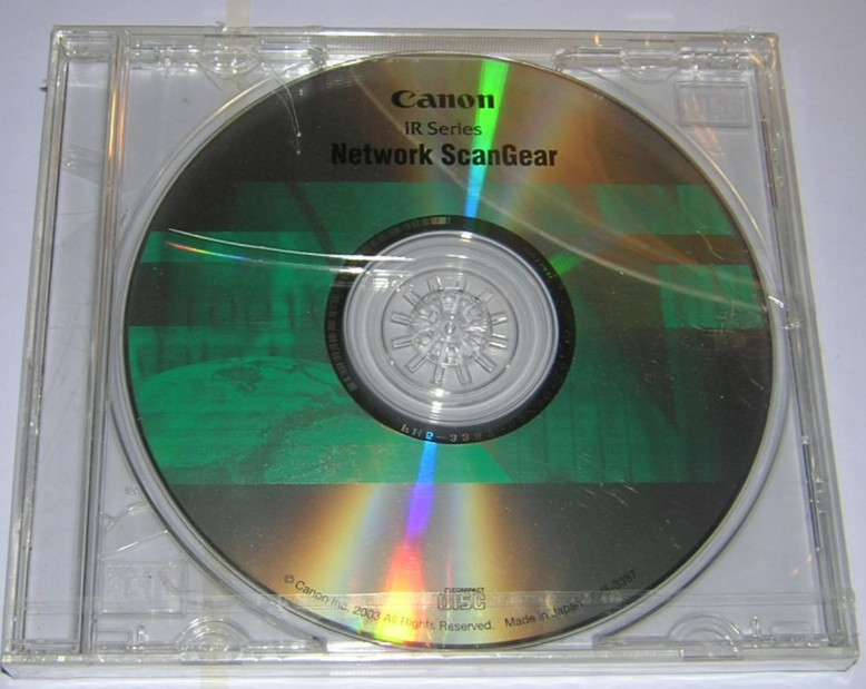 Canon imageRUNNER Series Network ScanGear Scanner Driver CD-ROM (2003)