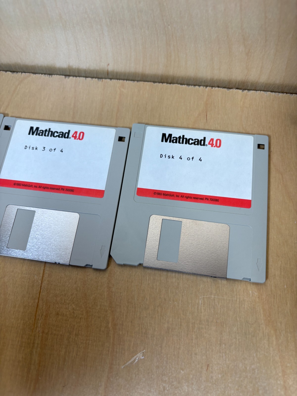 Mathcad 4.0 MathSoft 1993 3.5 Floppy Disk Set 1-4 Untested