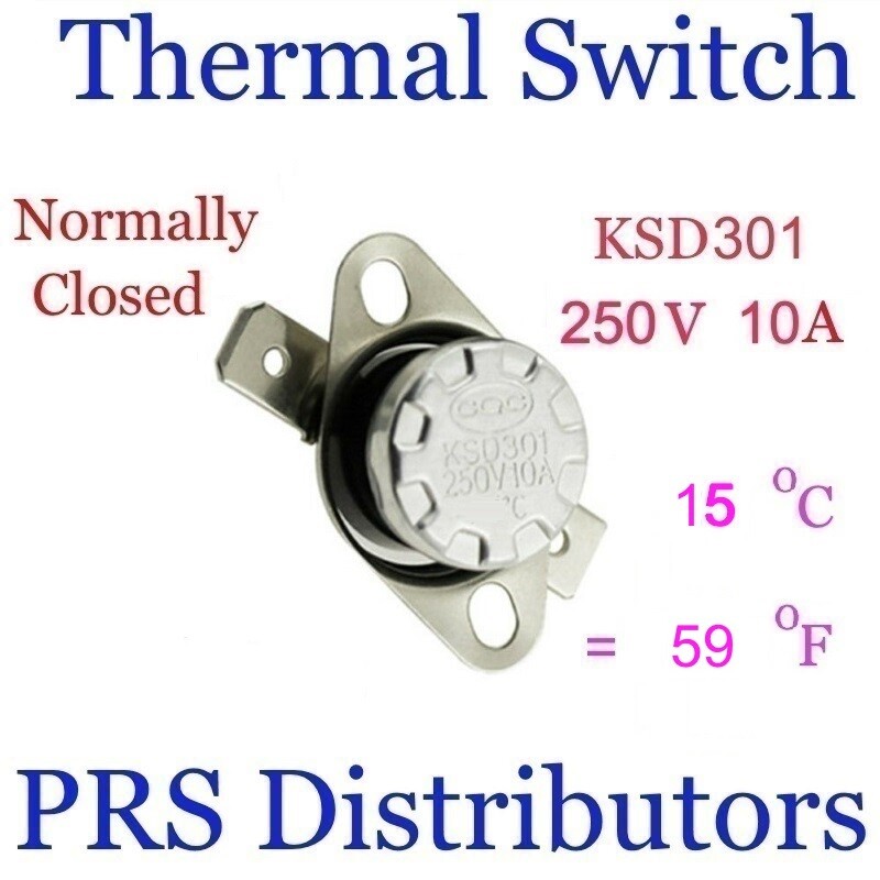 KSD301 10A  250V 15°C 59°F Thermostat Temperature Switch Thermal control Switch