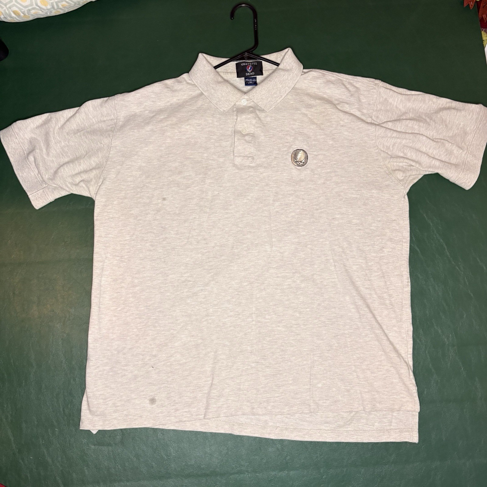 VTG 90’s Grateful Dead  steal your face embroidered XL Men's polo shirt USA Made