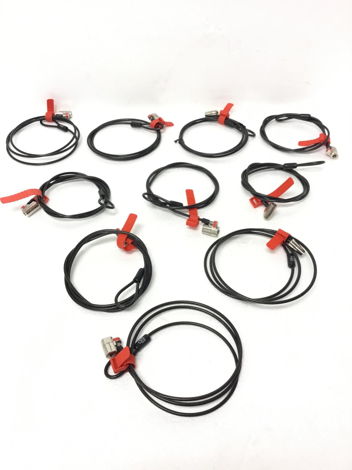 Lot of 60 Kensington 5 feet Security Cable Locks – No Keys – Used Condition