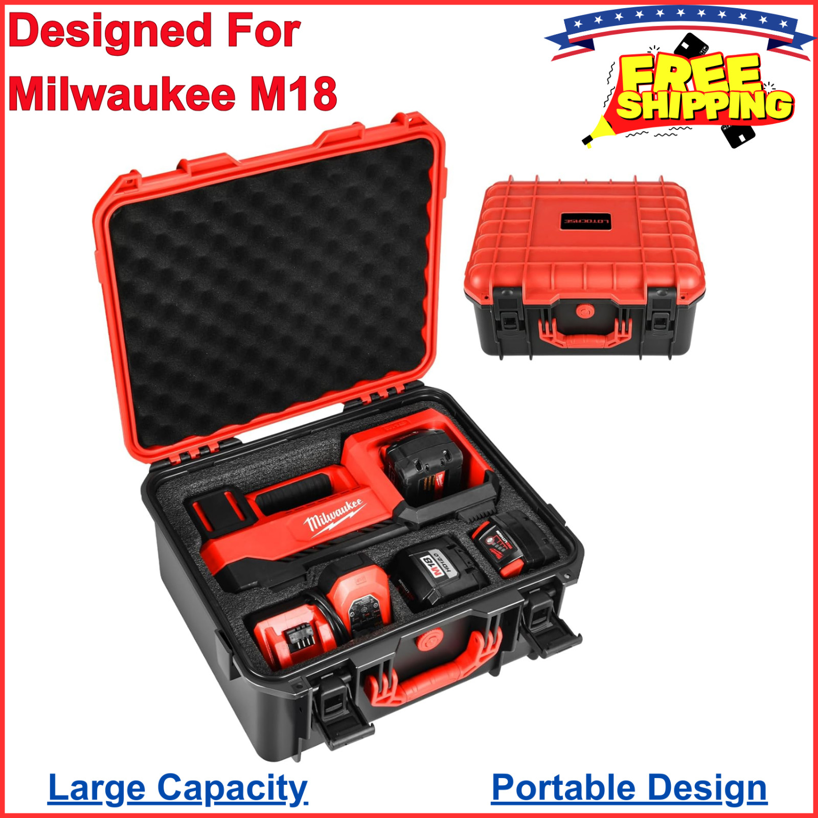 Air Compressor Case For Milwaukee M18 Inflator - Waterproof Shell Air Pump Bag