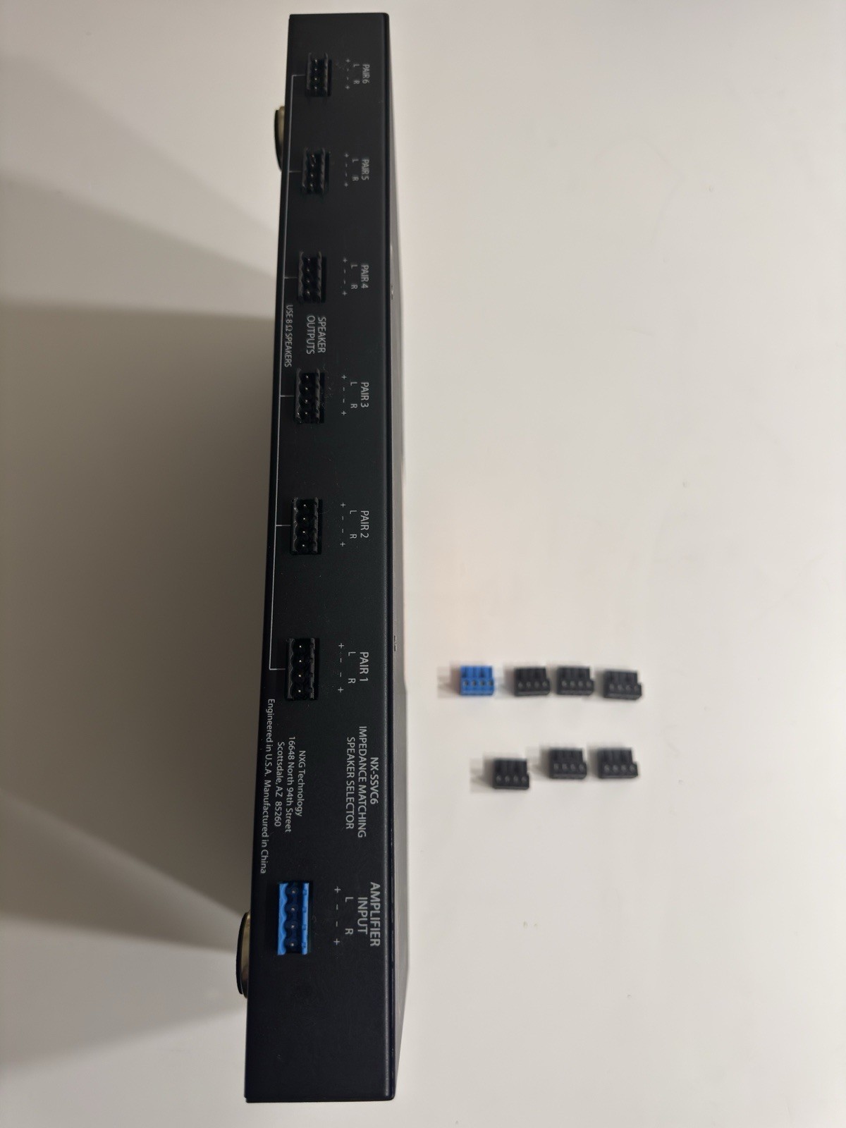NXG NX-SSVC6- 6-Zone Automatic Impedance Matching Speaker Selector