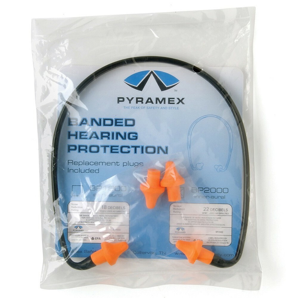 BP2000 Inner-Aural Banded Hearing Protection, Replacement Plugs Included