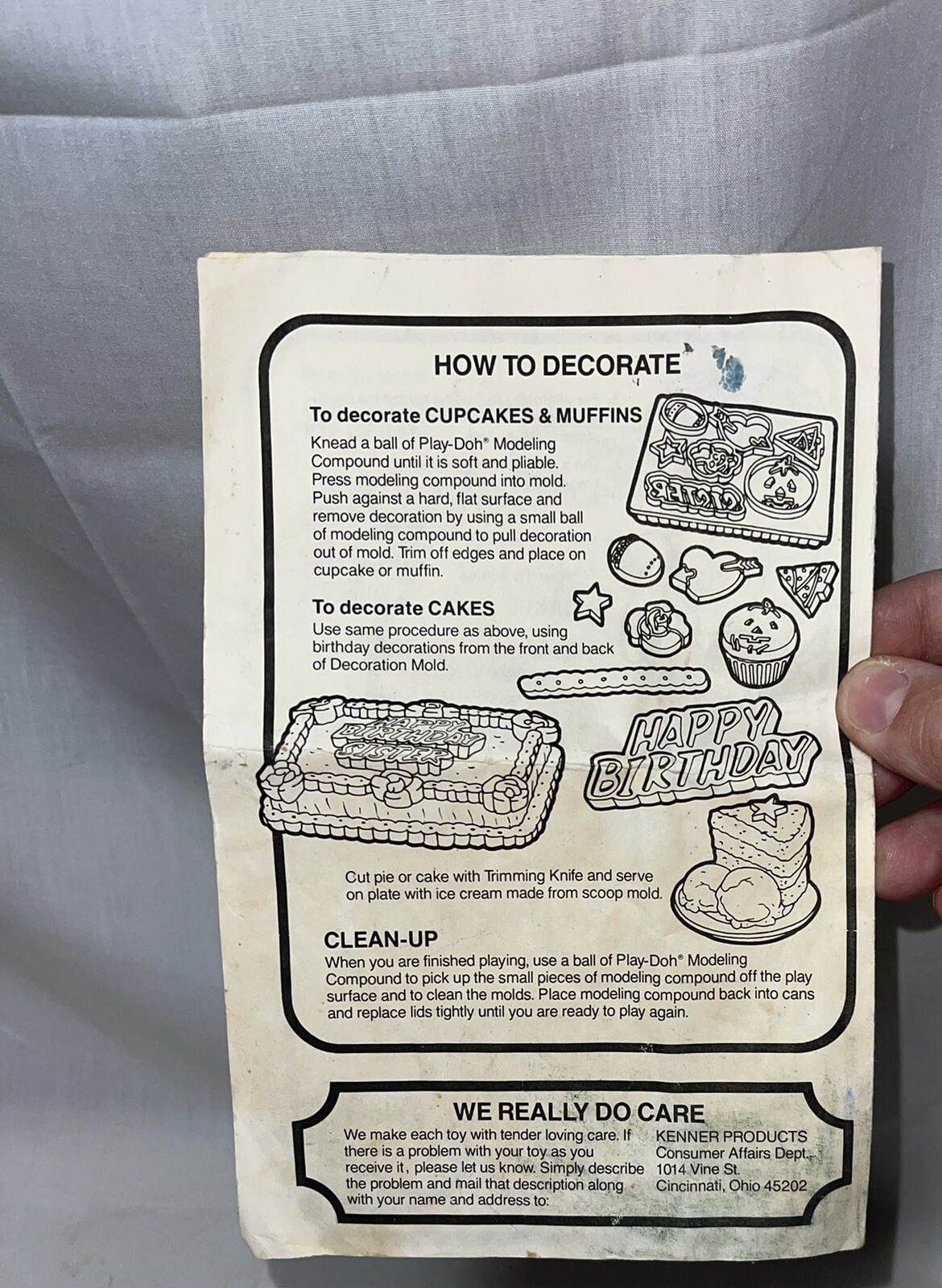 Play Doh Make-A-Meal Bakery PlaySet - Vintage 1988 Kenner INSTRUCTIONS ONLY!