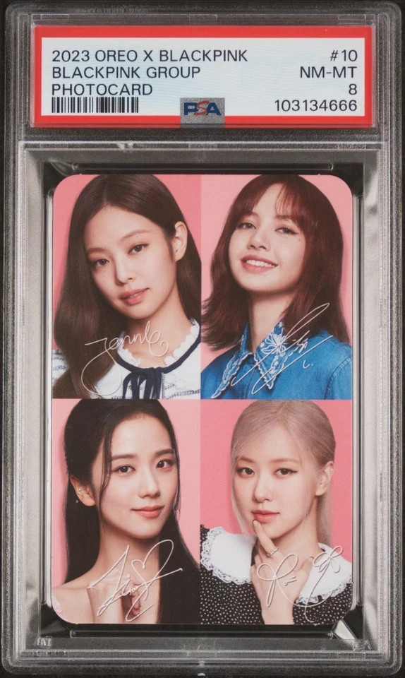 2023 OREO X BLACKPINK PHOTOCARDS #10 BLACKPINK GROUP PSA 8;