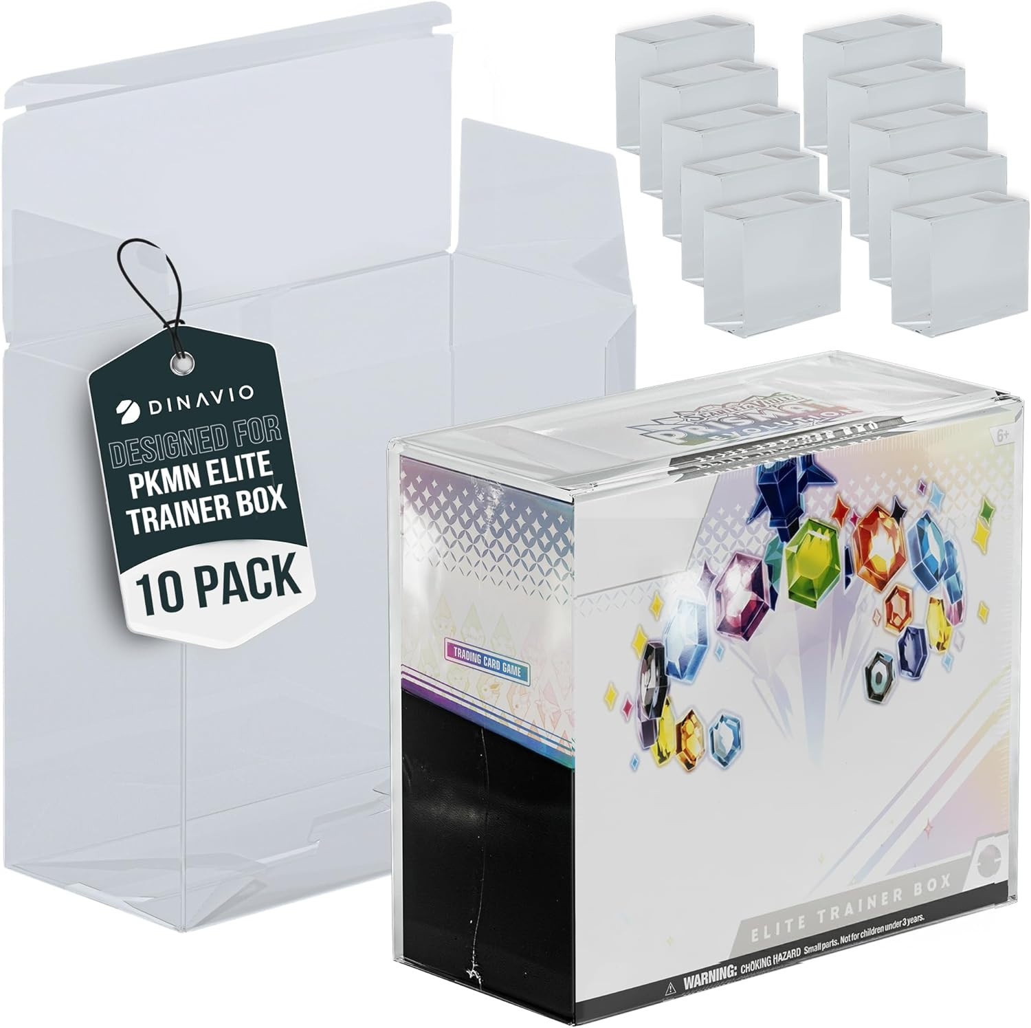 Dinavio Crafthouse PET Plastic ETB Protector Case 10 Pack - Elite Trainer Box
