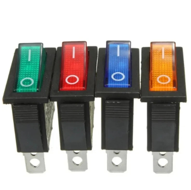 8pcs LED Rocker Toggle Switch SPST 3 Pin Mini Boat On Off Switch Set