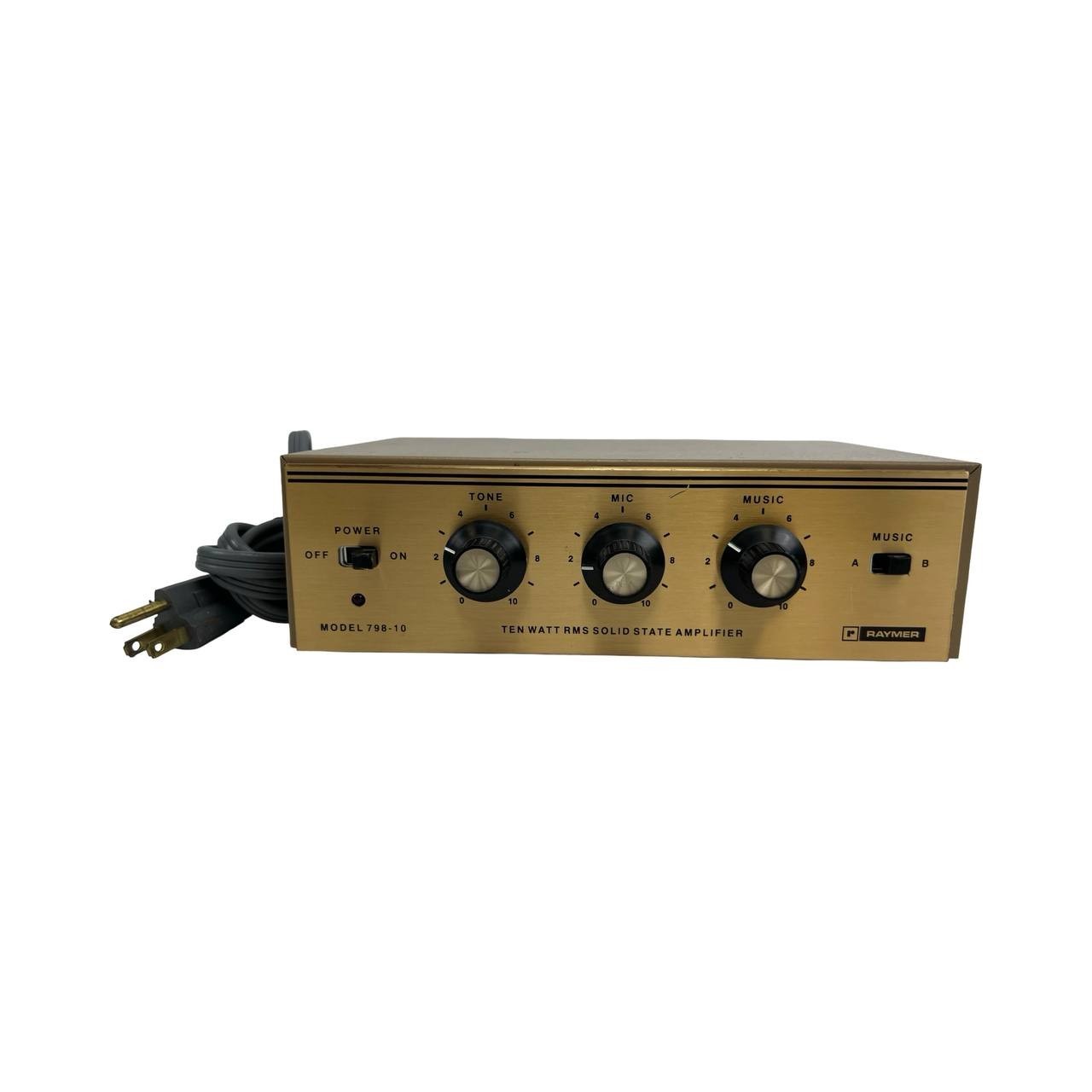 Vintage Raymer Model 798-10 Solid State Amplifier - Powers On