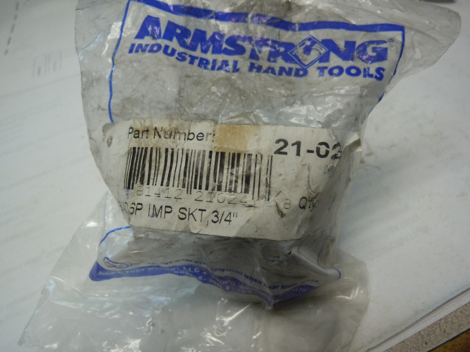 ARMSTRONG 21-024 IMPACT SOCKET 3/4IN 6 POINT 3/4IN DRIVE DDD