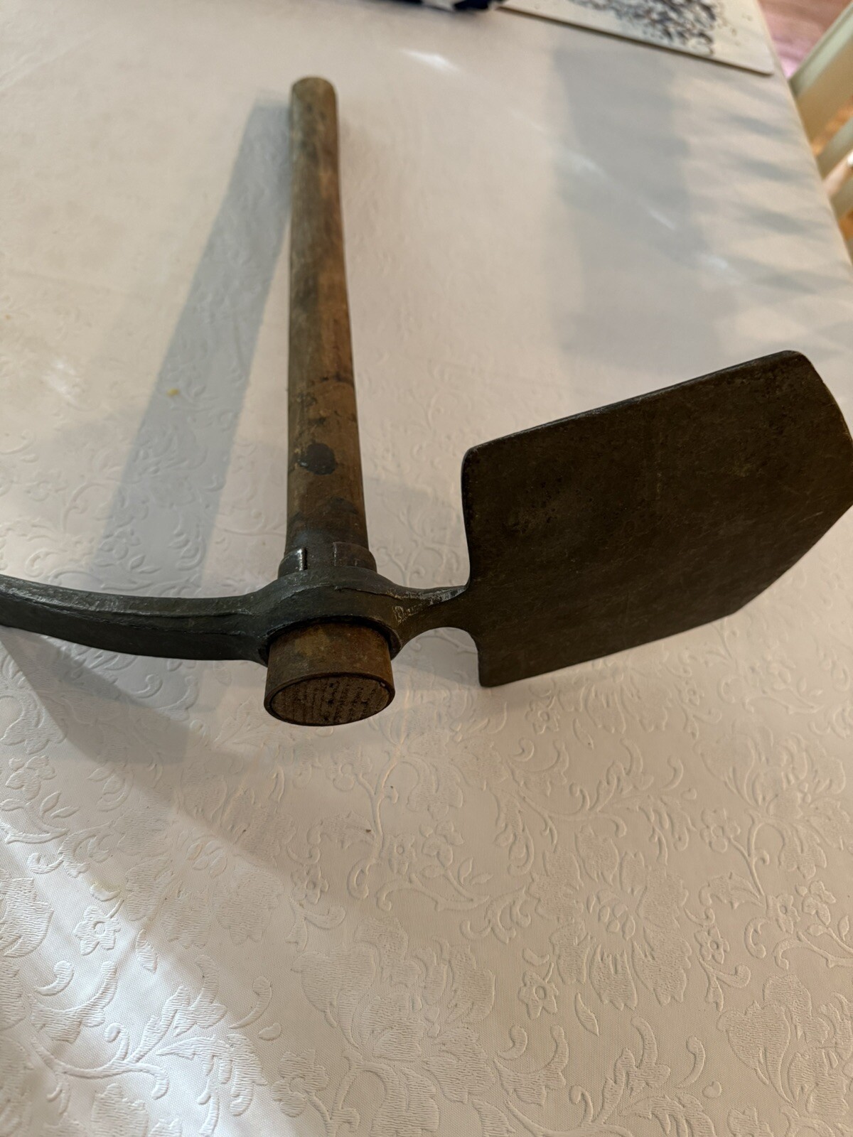 WW2 British Pick Mattock Original Head With Metal Reinforced Handle Excellent