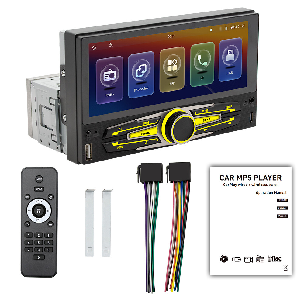 6.86 Inch Car Stereo  MP5 Player RDS  Support Hands-Free Calling H6U9