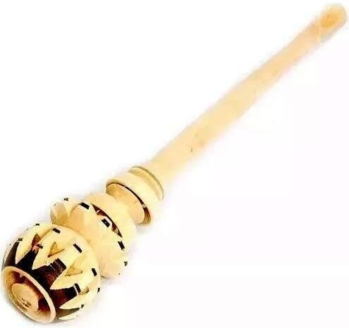 Made in Mexico Manual Mexican Wooden Wood Grinder Cocoa Mixer Stirrer Frother...