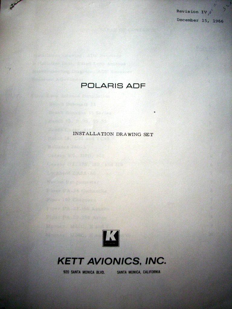 Kett Avionics Polaris ADF Install manual