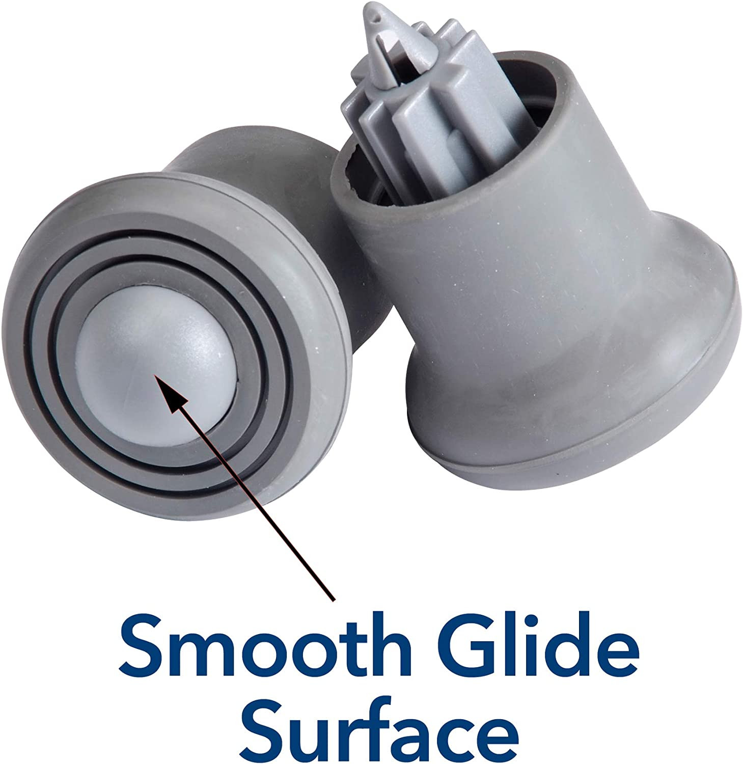 Walker Glides with Auto-Brakes, Universal Fit Replacement Tips, Rubber Feet