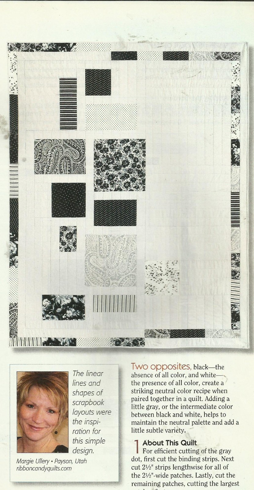 C0761 BLACK TIE AFFAIR QUILT PATTERN/INSTRUCTIONS