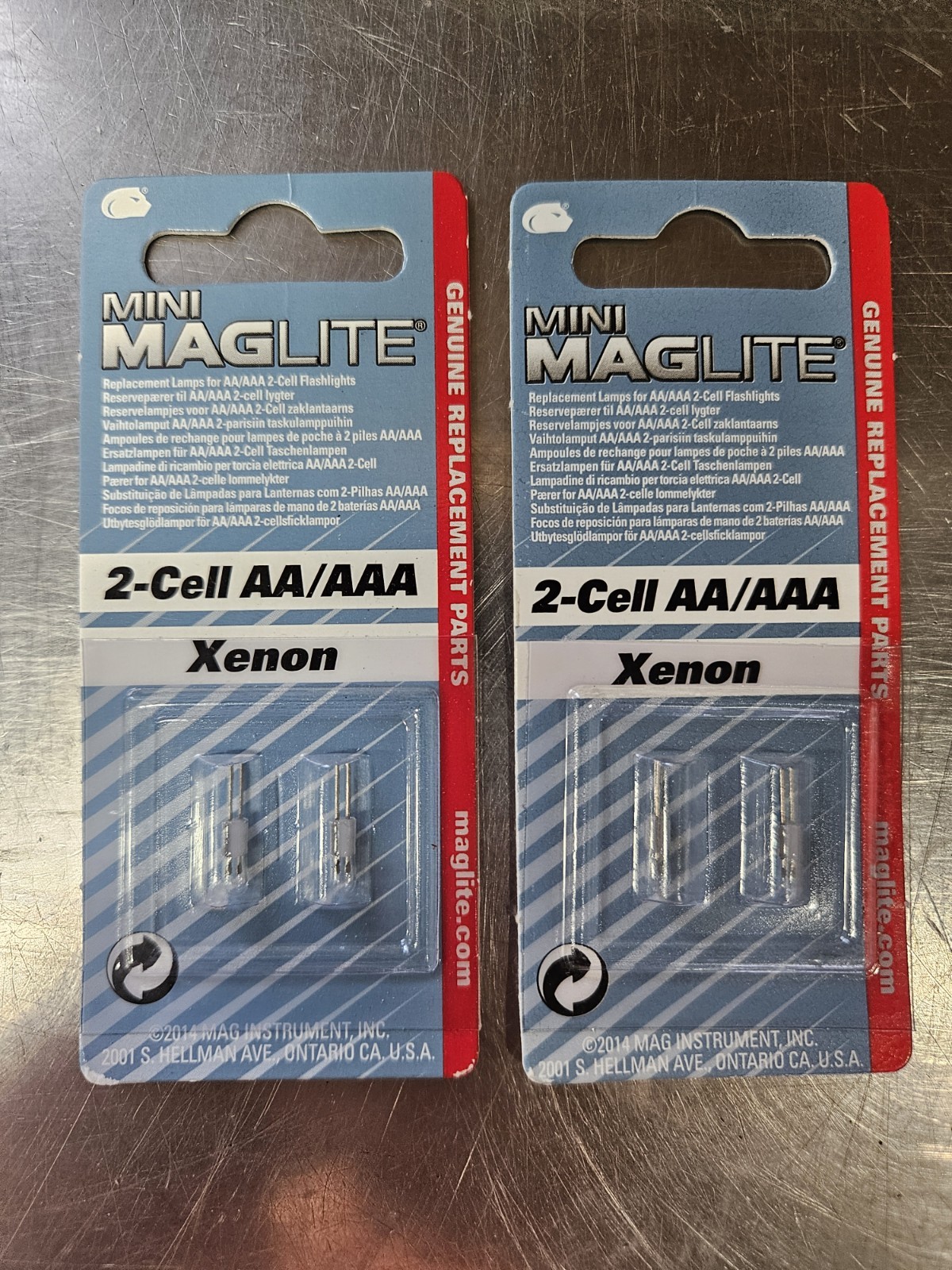 Mini MAGLite Replacement Bulbs Xenon 2-Cell AA/AAA - 2 2 Packs 4 Bulbs Total