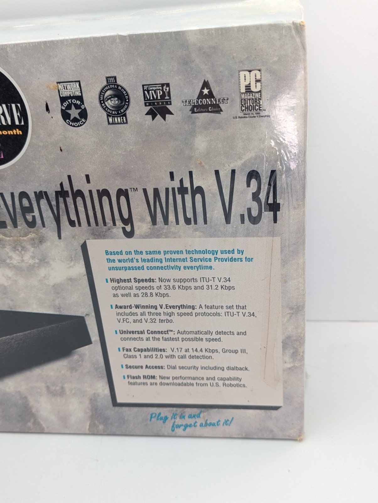 Sealed NOS US Robotics Courier Modem V.Everything with V.34