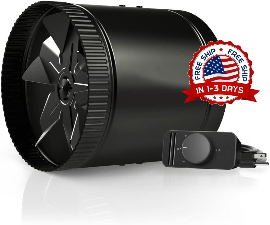 Ventilador De Conducto De Refuerzo En Línea Con Controlador De Velocidad US New