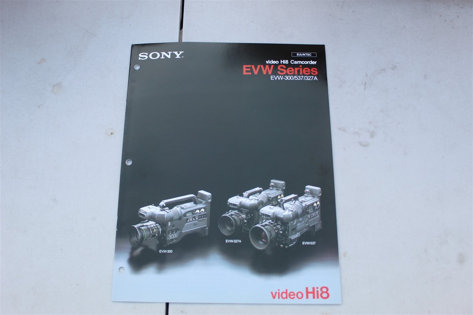SONY EVO / EVW CAMCORDERS/ PLAYERS 8 BROCHURE PACK - SPECIFICATION SHEET 1994