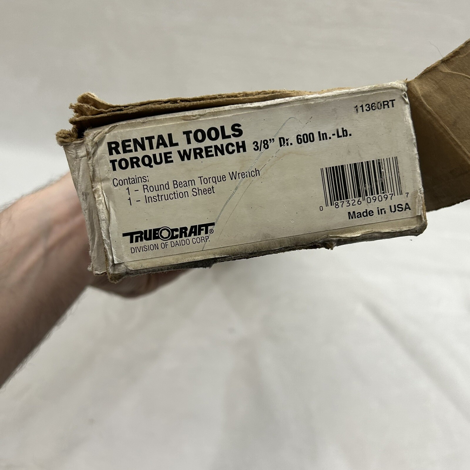 Vintage True Craft Rental Tools Round Beam Torque Wrench 3/8” Dr. 600 in.-lbs